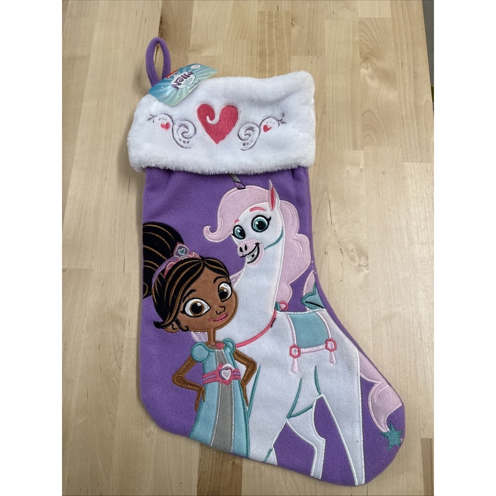 NEW Nickelodeon NELLA THE PRINCESS KNIGHT 18" Christmas Stocking 3D Fleece